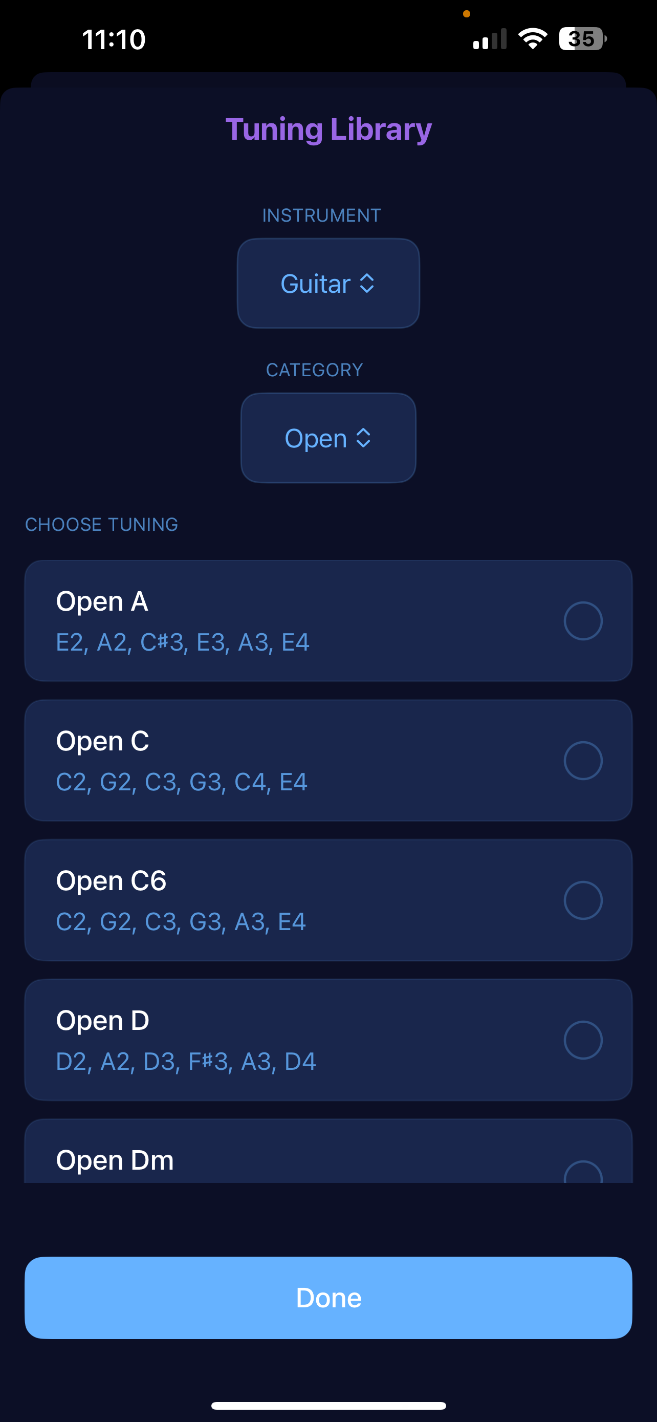 Chromatic tuner
