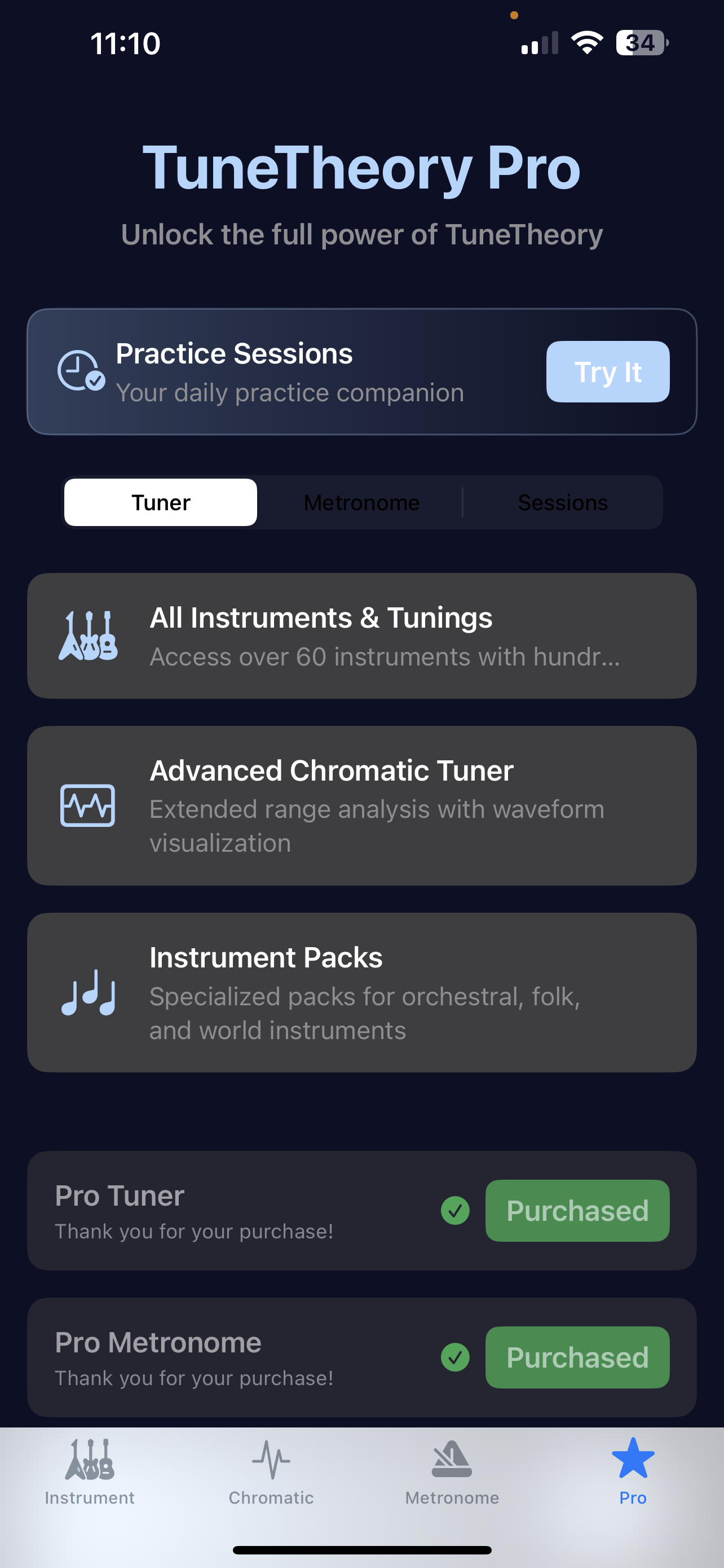Pro page