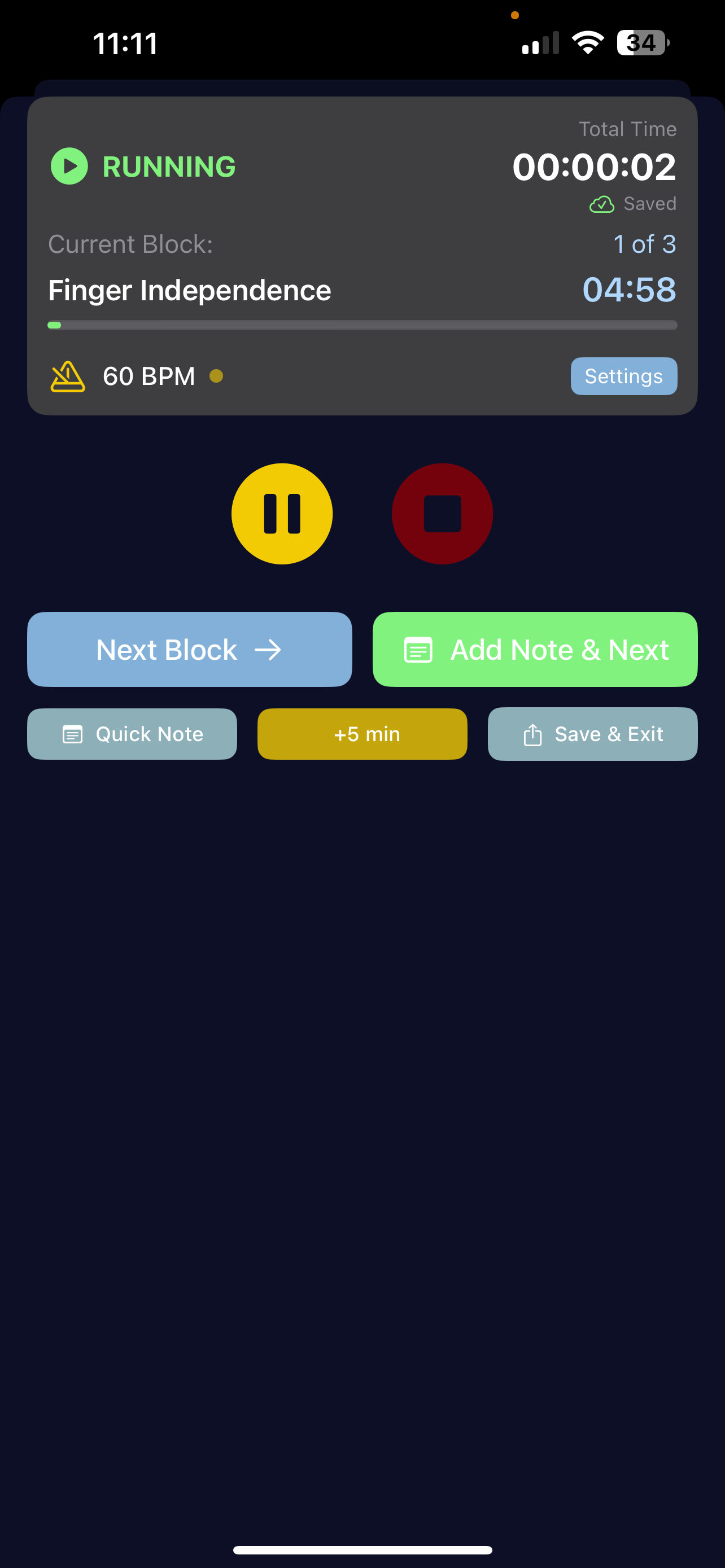 Metronome default